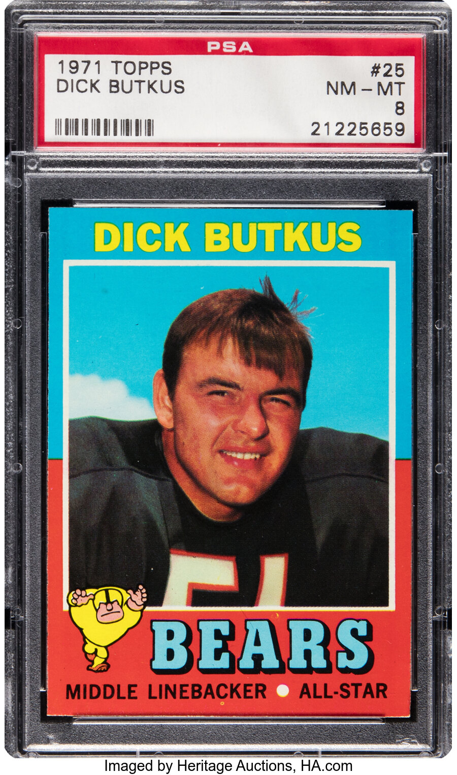 1971 Topps Dick Butkus #25 PSA NM-MT 8