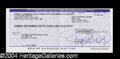 Autographs, Pamela Anderson Rare Signed Bank Check