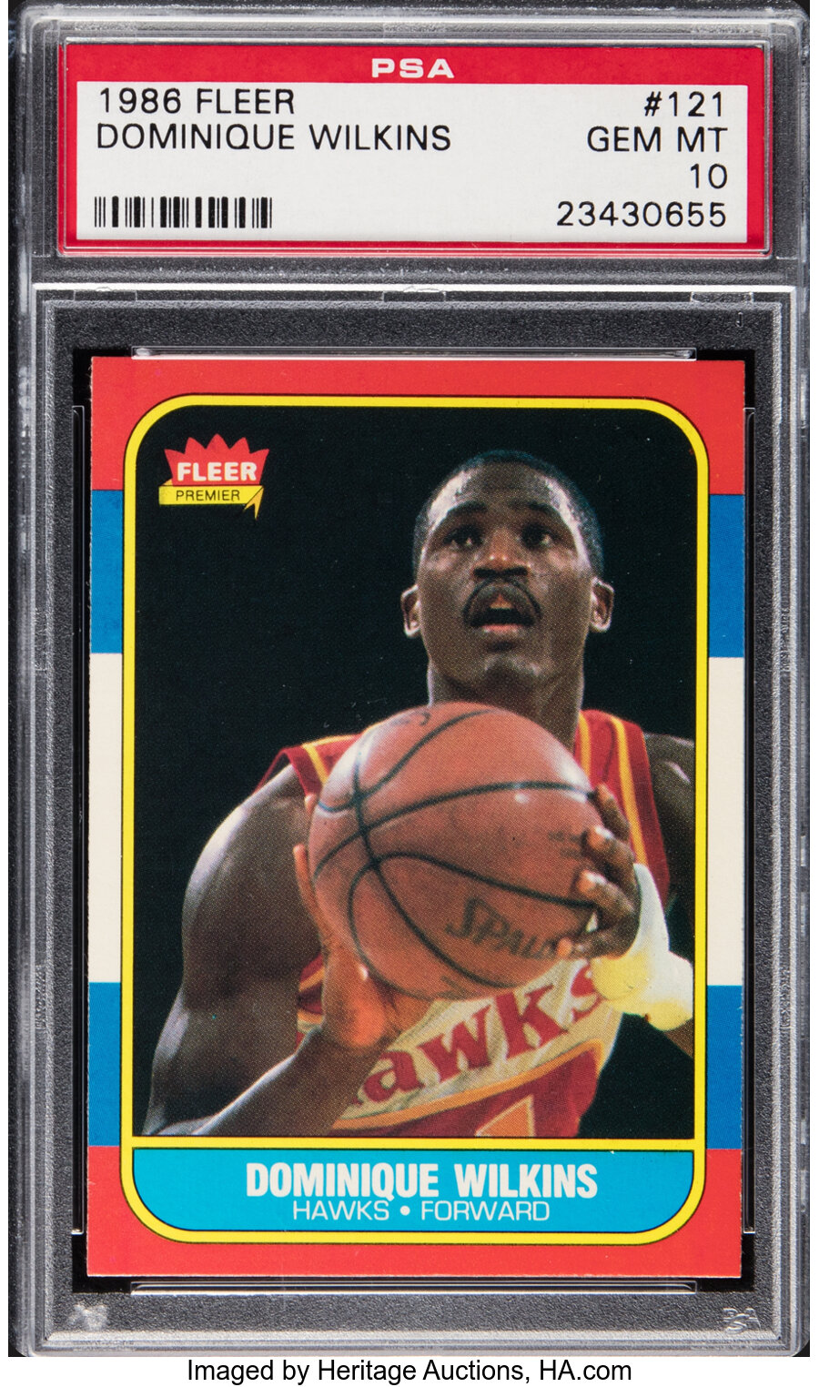 1986 Fleer Dominique Wilkins Rookie #121 PSA Gem Mint 10