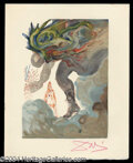 Autographs, Salvador Dali Signed Lithograph Print