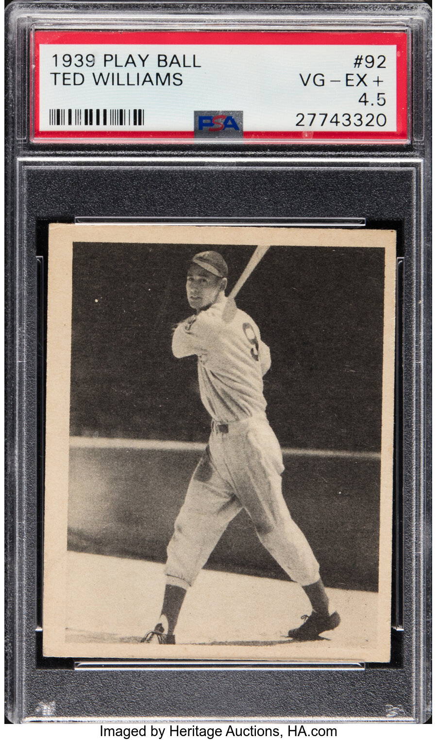 1939 Play Ball Ted Williams Rookie #92 PSA VG-EX+ 4.5