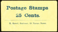 Postage Stamp Envelope - Fr. PE629 Reed PE629 Postage Stamps / 25 Cents / R. Scovel, Stationer, 26 Nassau Street. Extrem...