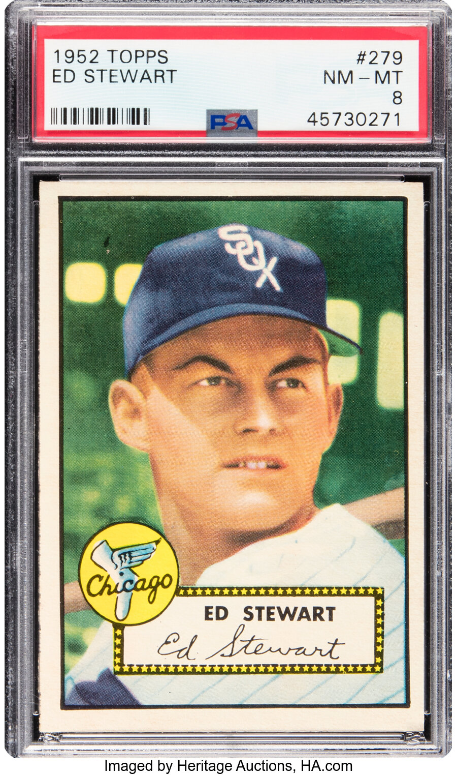 1952 Topps Ed Stewart #279 PSA NM-MT 8