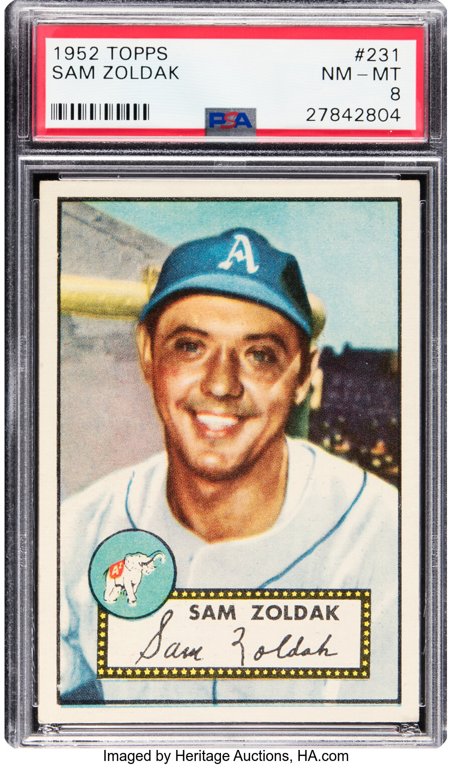 1952 Topps Sam Zoldak #231 PSA NM-MT 8