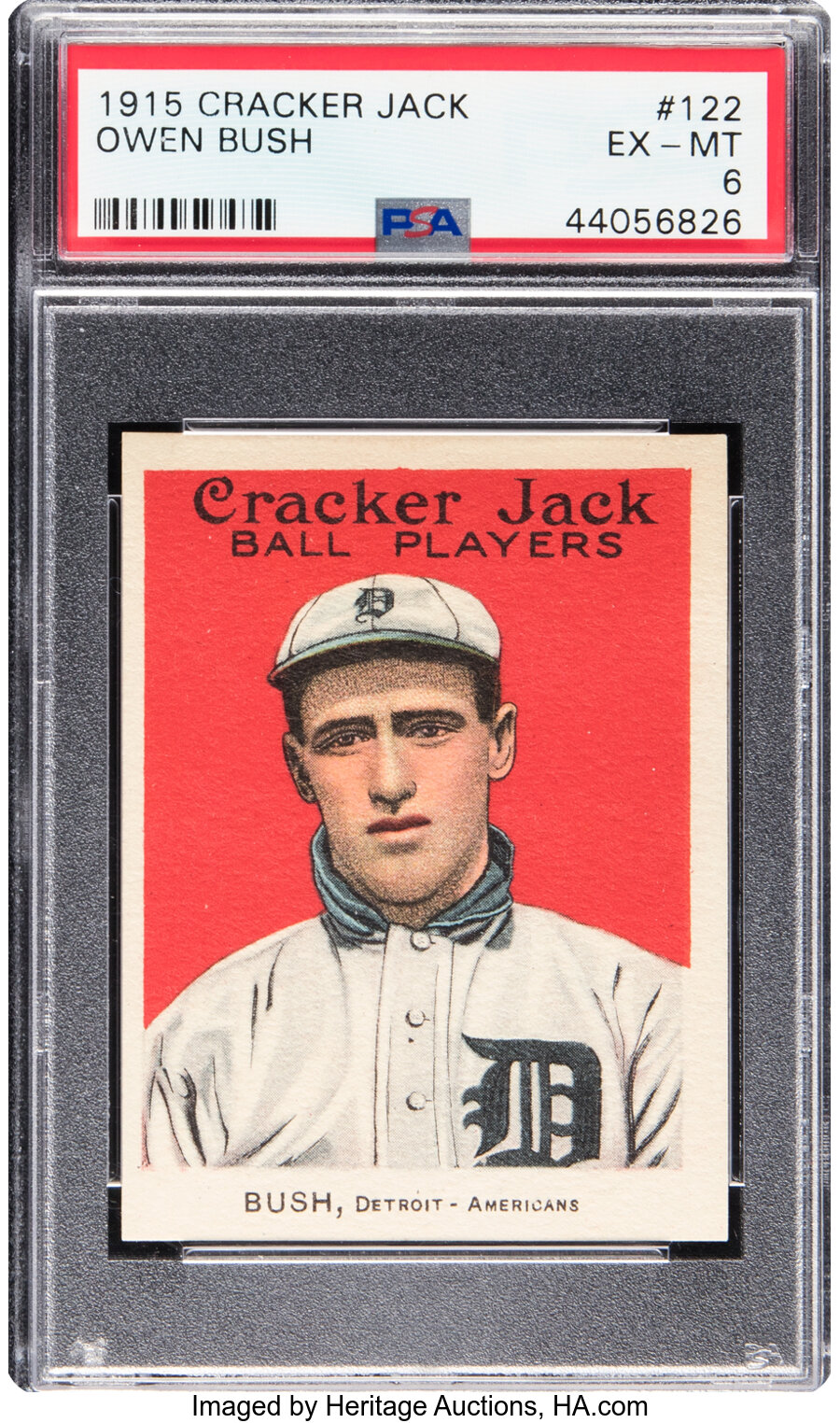 1915 Cracker Jack Owen (Donie) Bush #122 PSA EX-MT 6