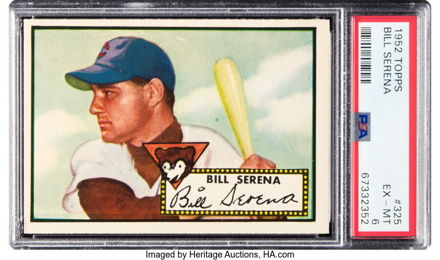 1952 Topps Bill Serena #325 PSA EX-MT 6