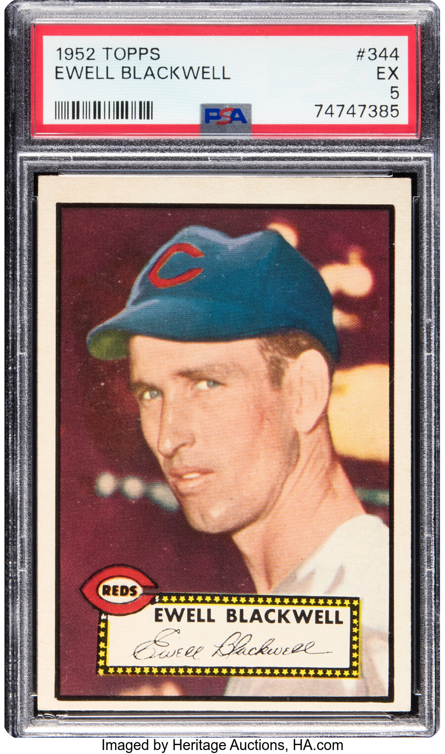 1952 Topps Ewell Blackwell #344 PSA EX 5