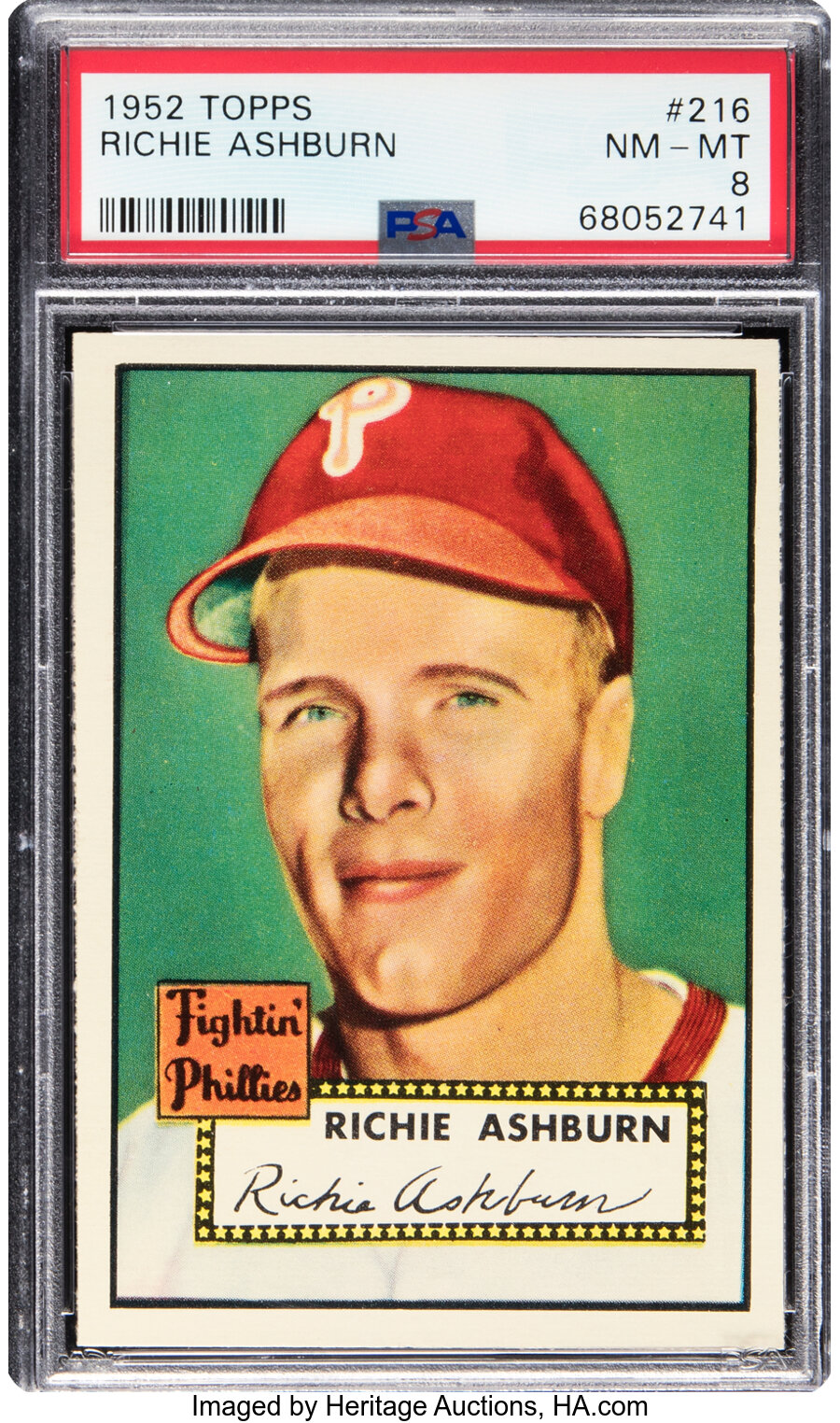 1952 Topps Richie Ashburn #216 PSA NM-MT 8