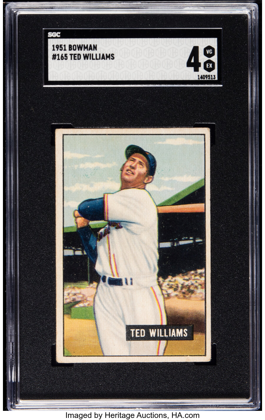 1951 Bowman Ted Williams #165 SGC VG/EX 4