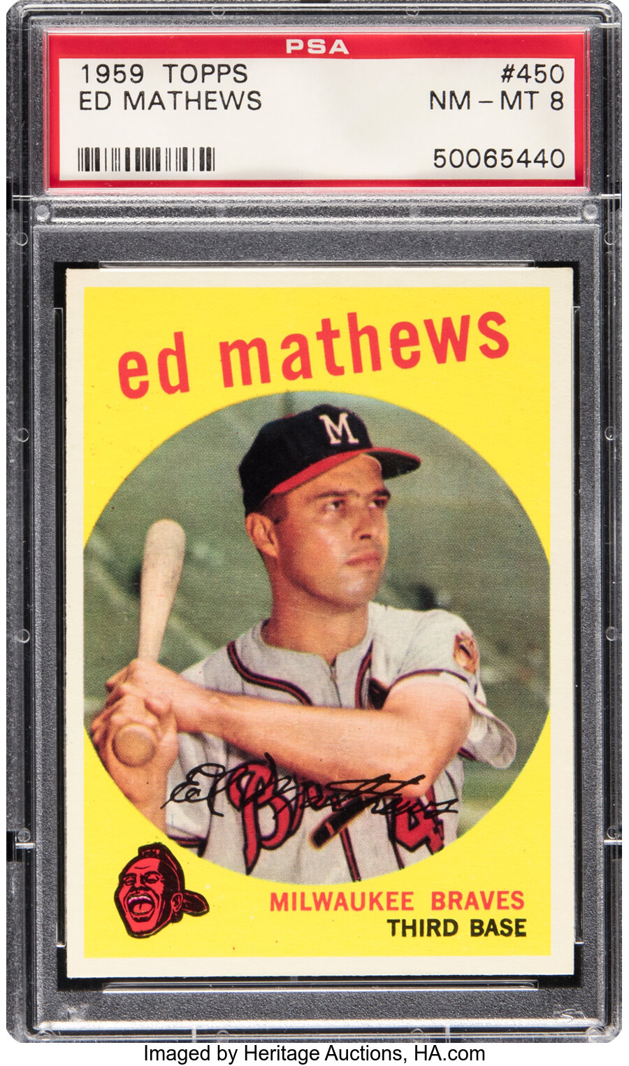 1959 Topps Ed Mathews #450 PSA NM-MT 8