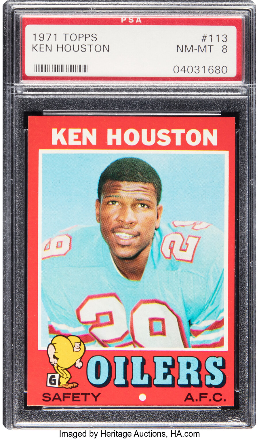 1971 Topps Ken Houston Rookie #113 PSA NM-MT 8