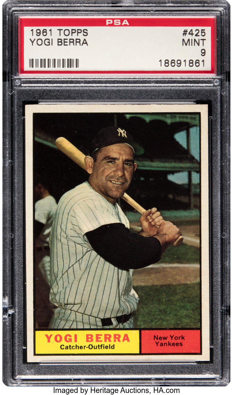 1961 Topps Yogi Berra #425 PSA Mint 9