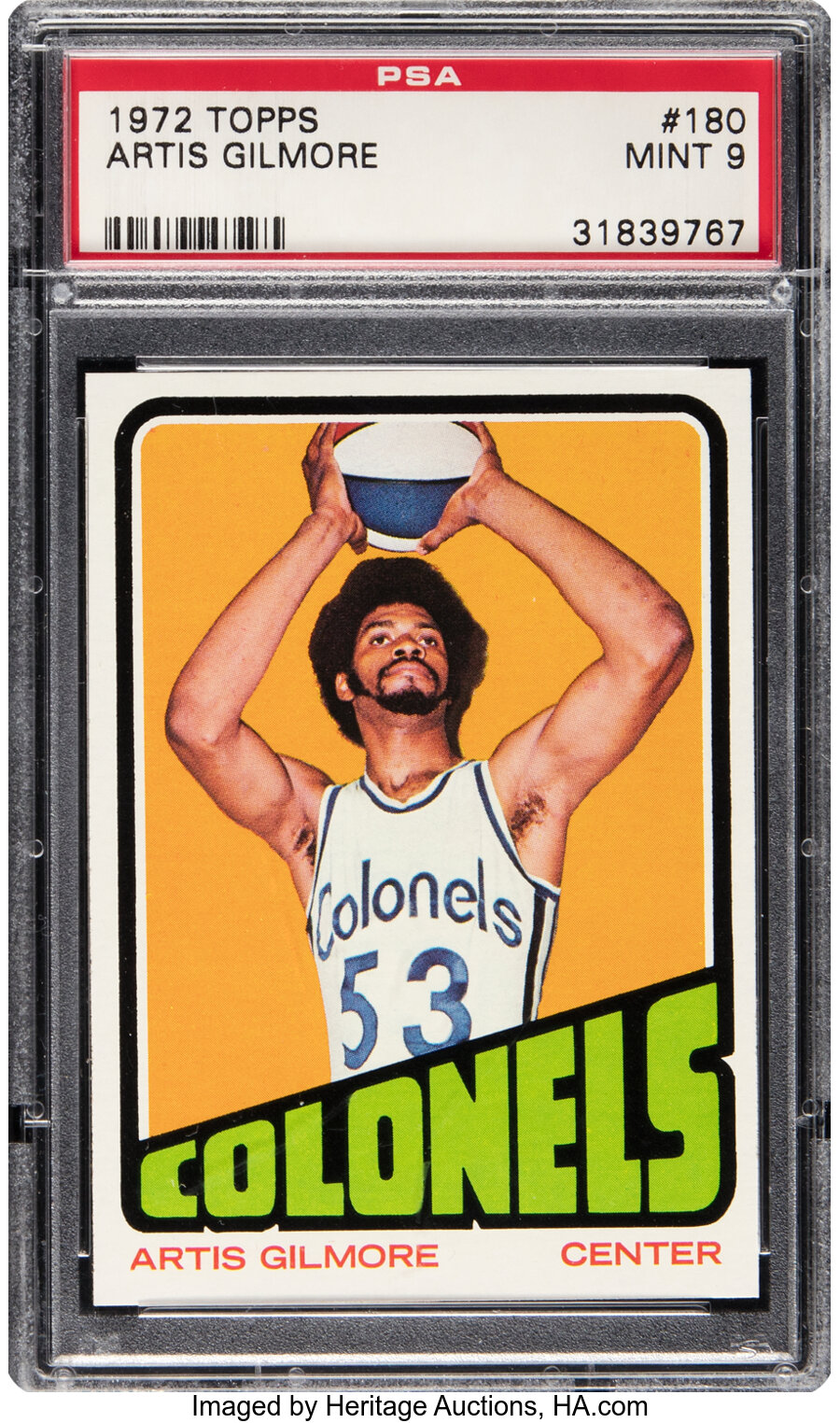 1972 Topps Artis Gilmore Rookie #180 PSA Mint 9