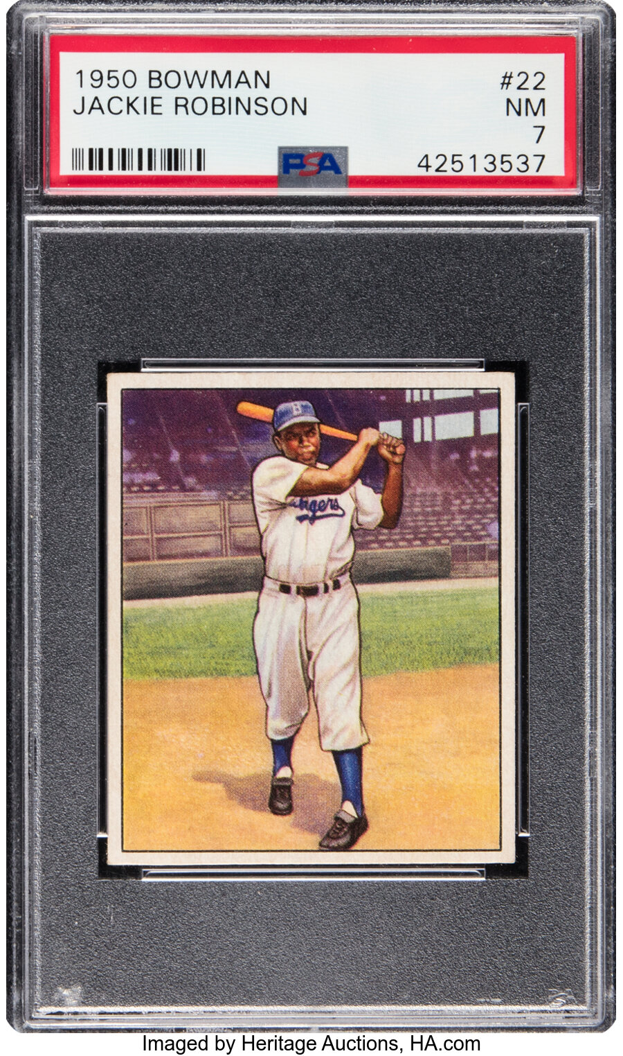 1950 Bowman Jackie Robinson #22 PSA NM 7