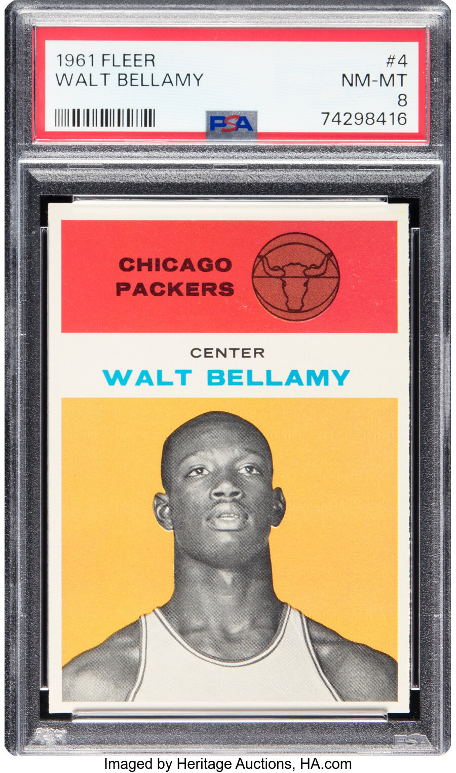 1961 Fleer Walt Bellamy Rookie #4 PSA NM-MT 8