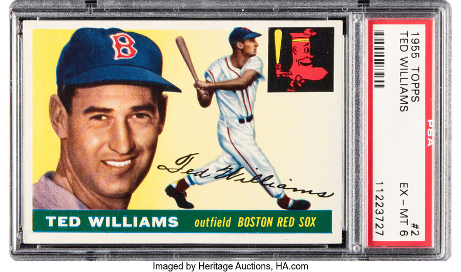 1955 Topps Ted Williams #2 PSA EX-MT 6