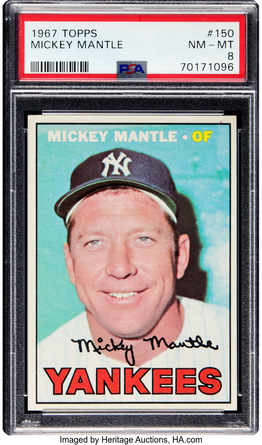 1967 Topps Mickey Mantle #150 PSA NM-MT 8