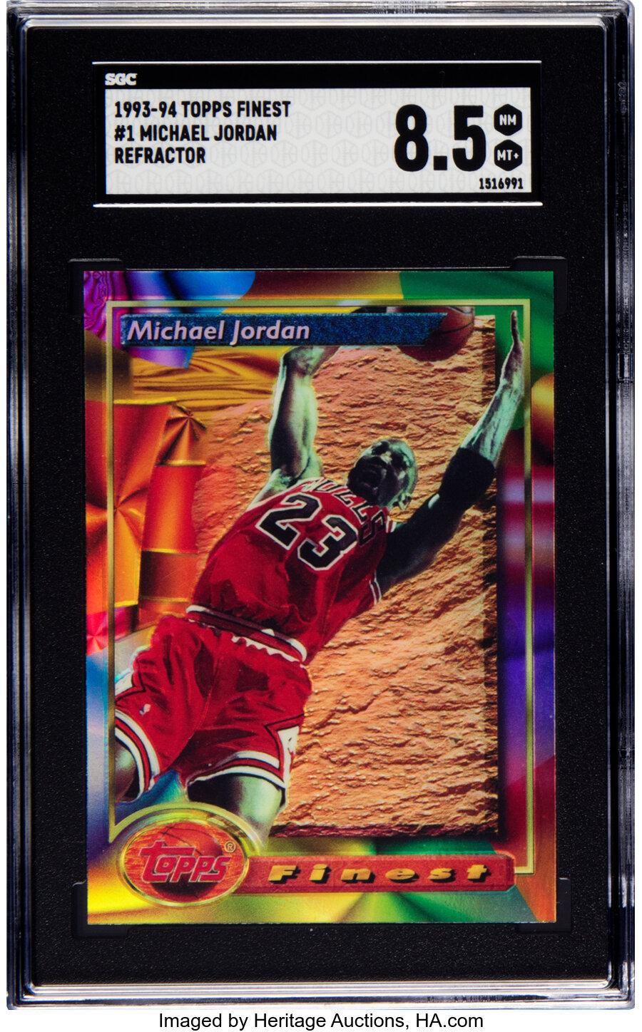 1993 Topps Finest Michael Jordan (Refractor) #1 SGC NM/MT+ 8.5