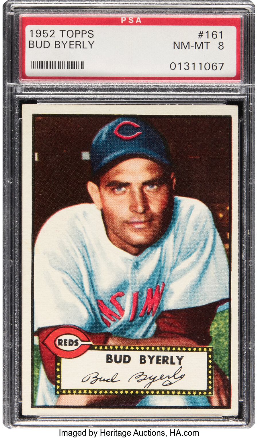 1952 Topps Bud Byerly Rookie #161 PSA NM-MT 8 - Only One Higher!