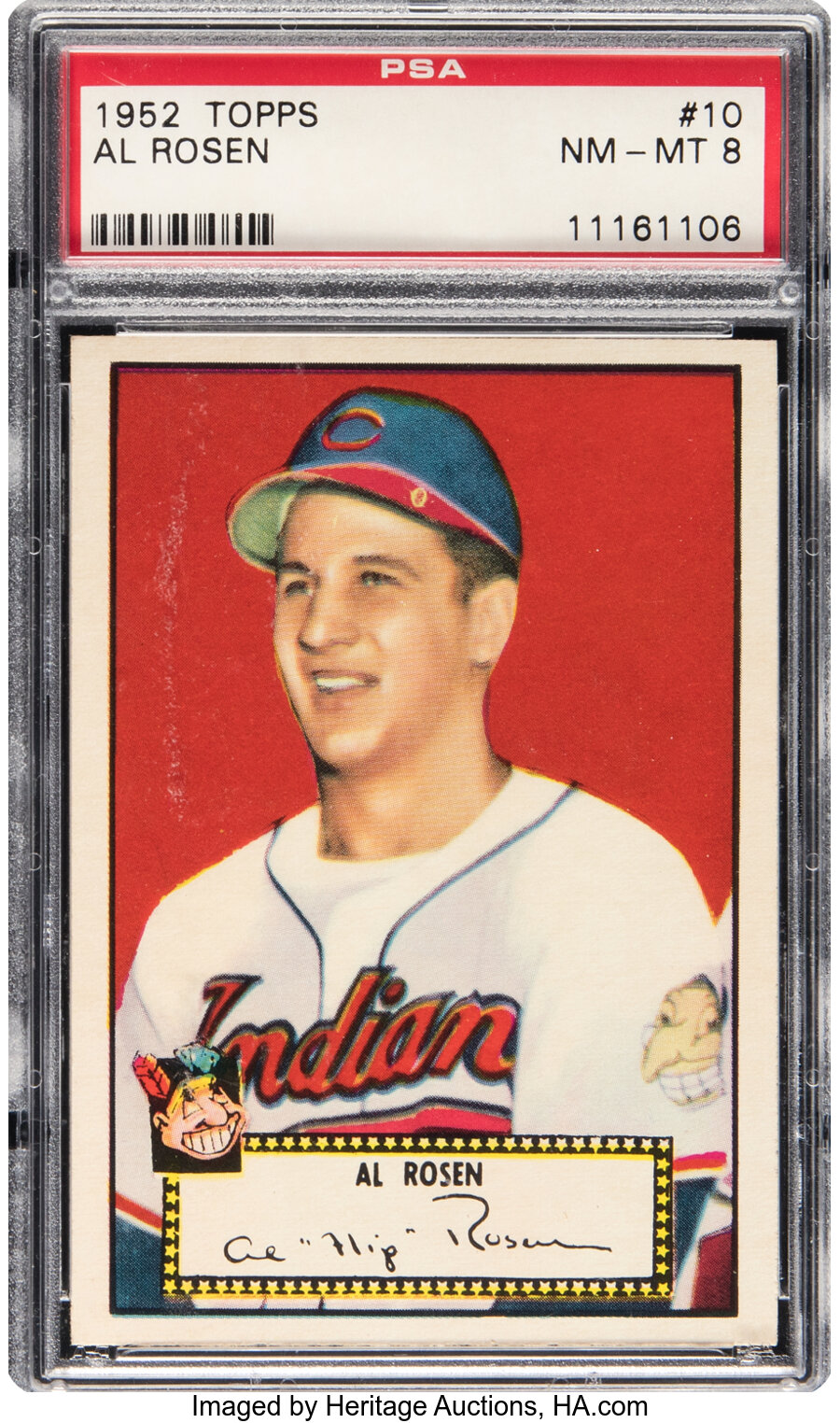 1952 Topps Al Rosen #10 PSA NM-MT 8 - Only One Higher!