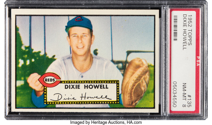 1952 Topps Dixie Howell #135 PSA NM-MT 8 - Five Higher!