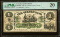 Canada Quebec, LC- Quebec Bank $1 2.1.1863 Ch.# 620-34-02a PMG Very Fine 20