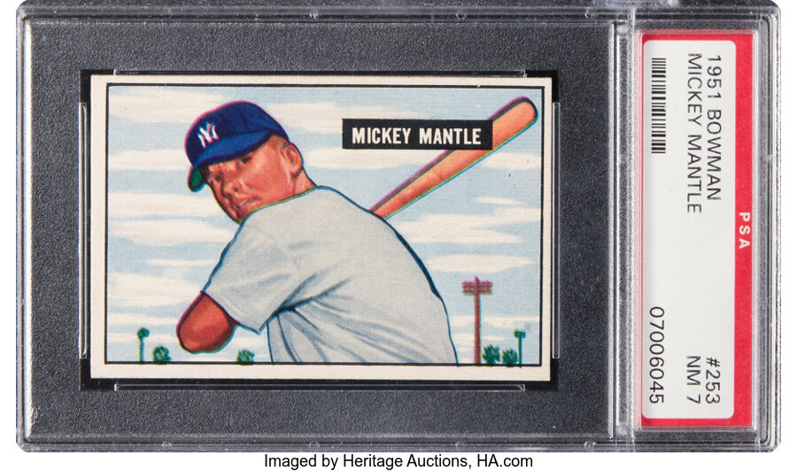 1951 Bowman Mickey Mantle Rookie #253 PSA NM 7