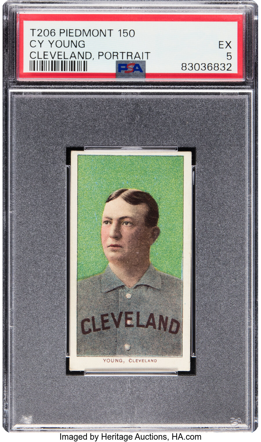 1909-11 T206 Piedmont 150/25 Cy Young (Portrait) PSA EX 5 -- From The Ramsburg Collection
