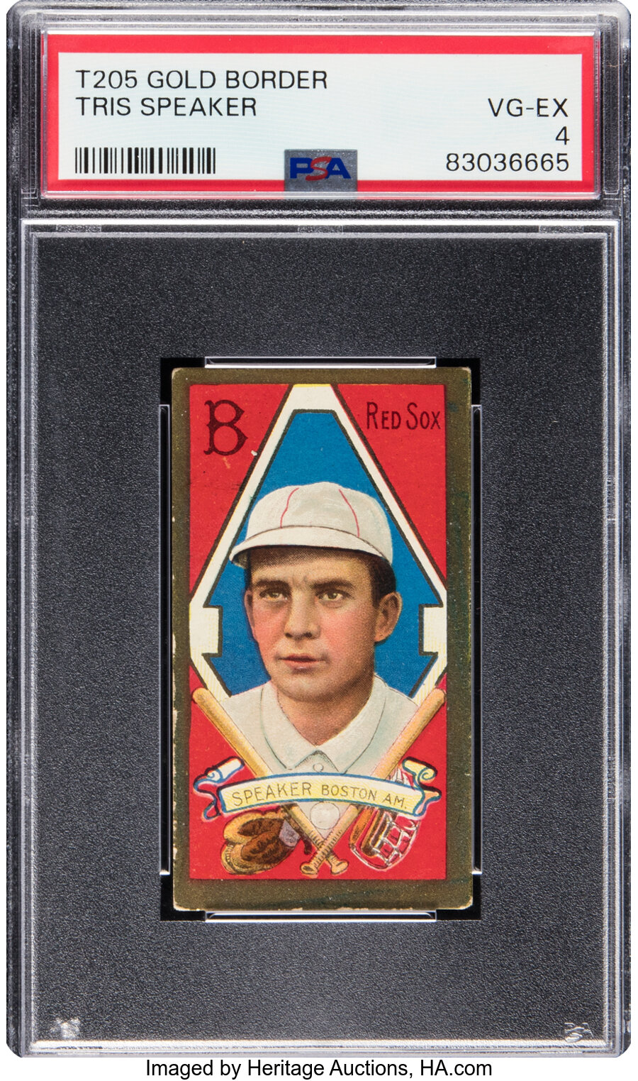 1911 T205 Piedmont Tris Speaker PSA VG-EX 4 -- From The Ramsburg Collection