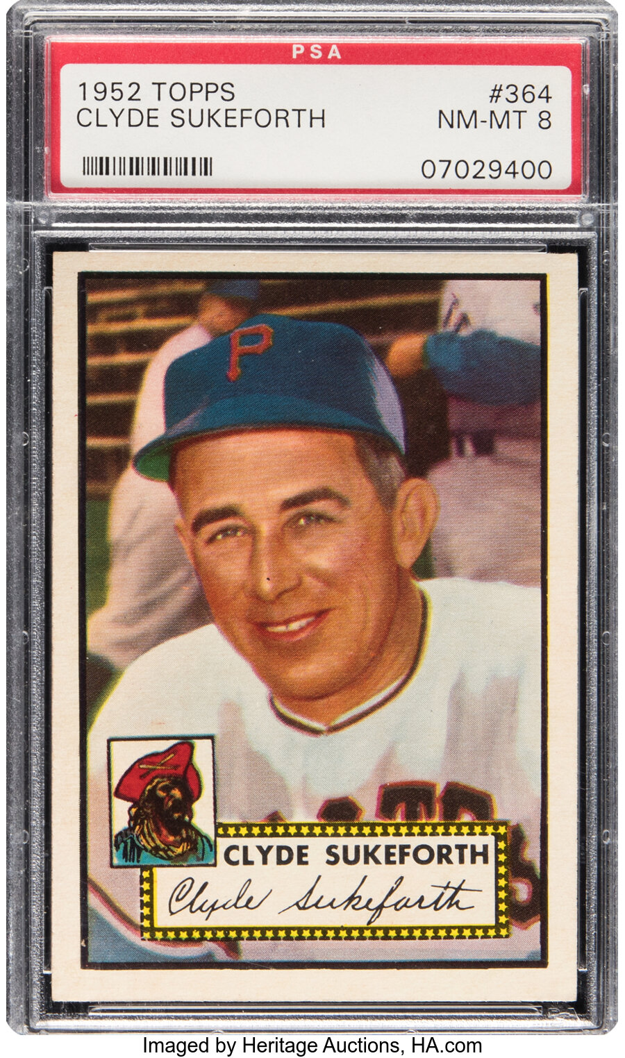 1952 Topps Clyde Sukeforth Rookie #364 PSA NM-MT 8
