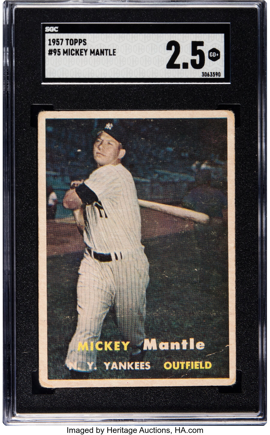 1957 Topps Mickey Mantle #95 SGC Good+ 2.5