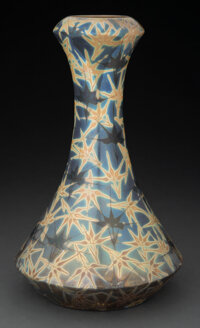 Clément Massier Lustre Glazed Stoneware Vase, 1890 Marks: Clément Massier, 1890, Golfe-Juan, ·A&mid...