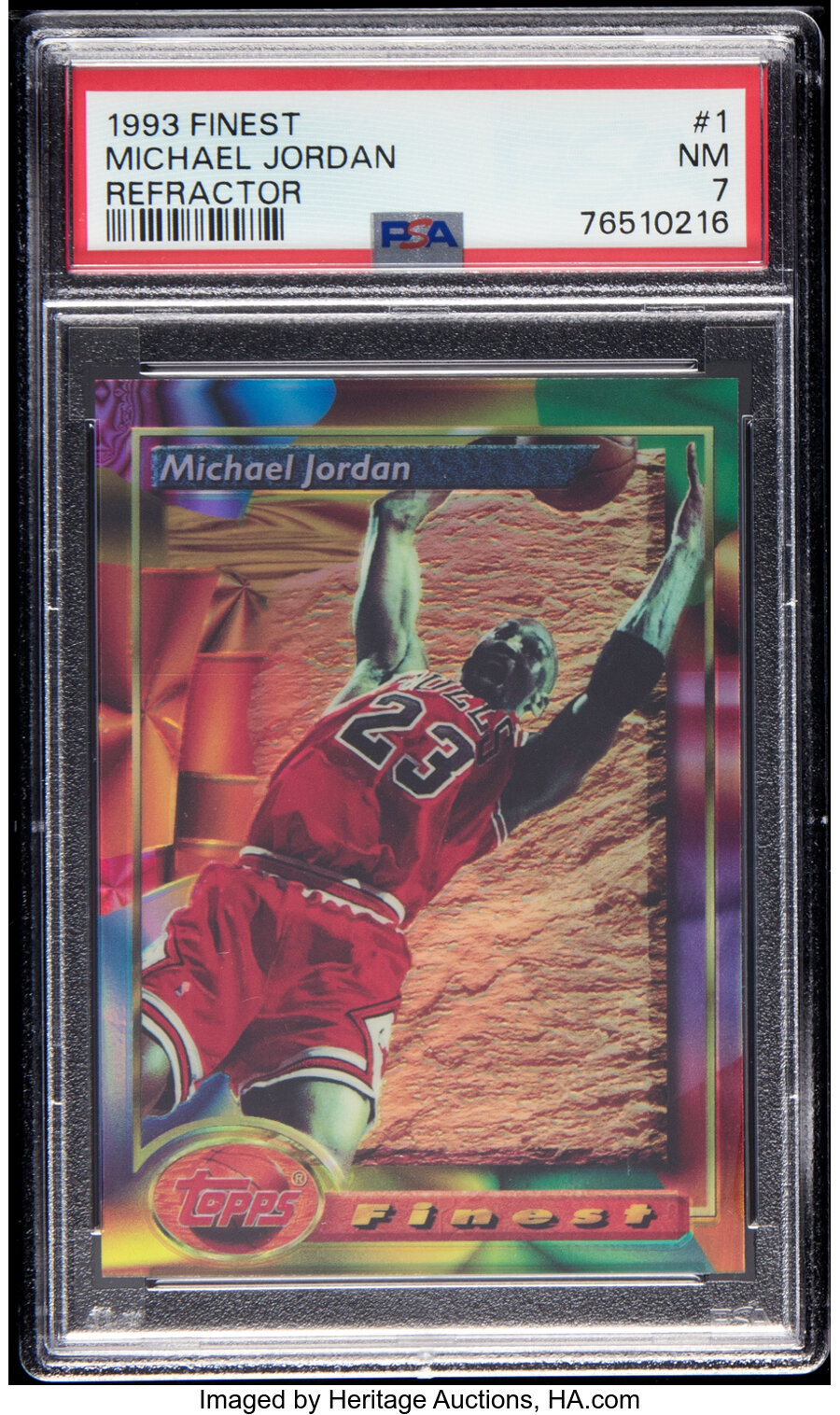 1993 Topps Finest Michael Jordan (Refractor) #1 PSA NM 7