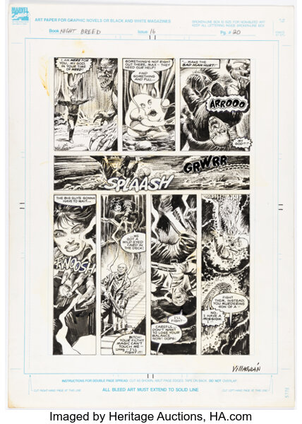 Original Comic Art:Story Page, Dan Lawlis and Ricardo Villagran Clive Barker's Night Breed #16 Story Page 20 Original Art (...