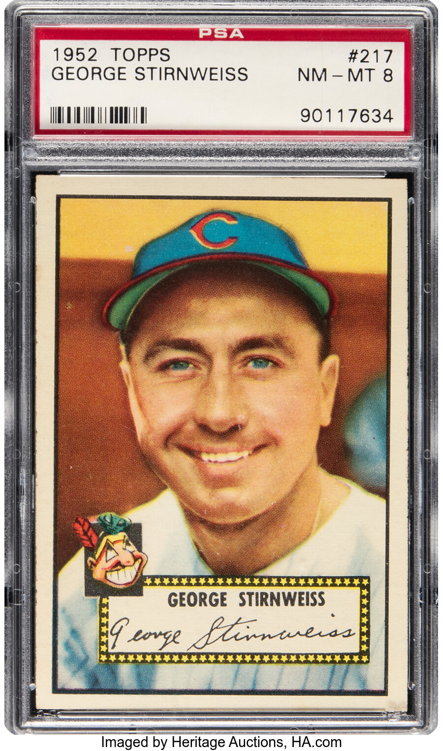 1952 Topps George Stirnweiss #217 PSA NM-MT 8