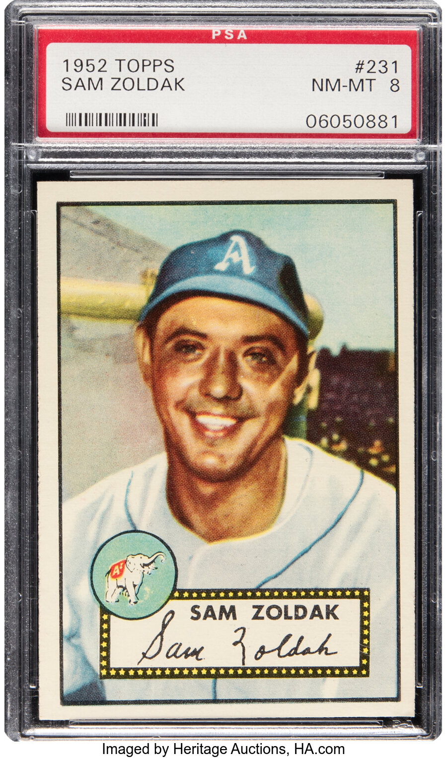 1952 Topps Sam Zoldak #231 PSA NM-MT 8