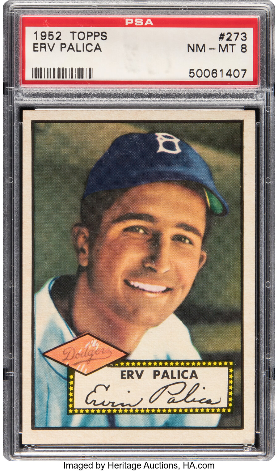 1952 Topps Erv Palica #273 PSA NM-MT 8