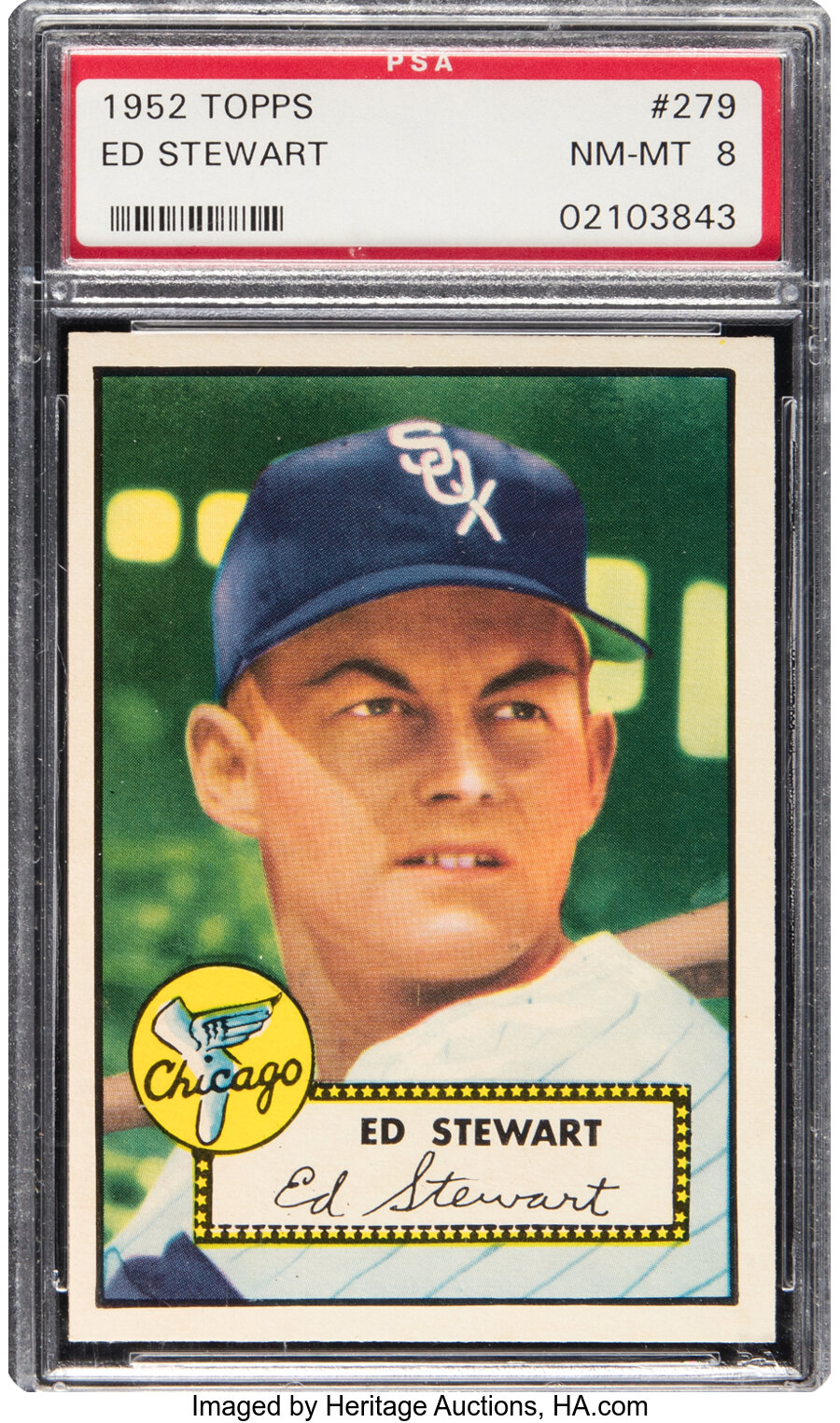 1952 Topps Ed Stewart #279 PSA NM-MT 8