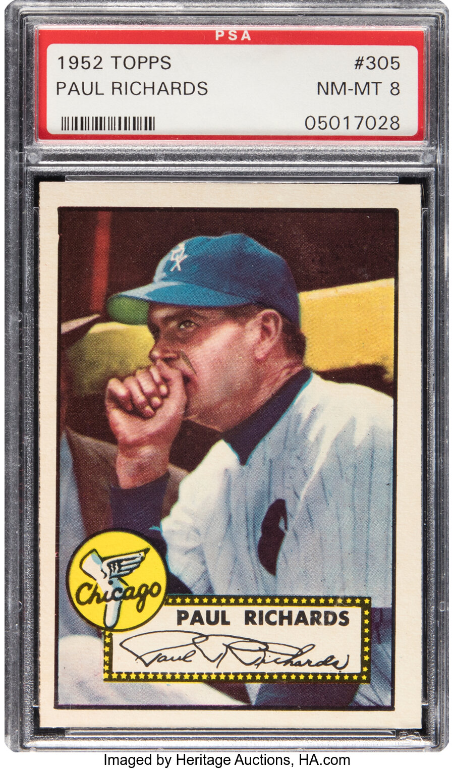 1952 Topps Paul Richards #305 PSA NM/MT 8