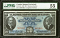 Canada Montreal, PQ- Banque Provinciale du Canada $20 1.8.1928 Ch.# 615-14-18 PMG About Uncirculated 55