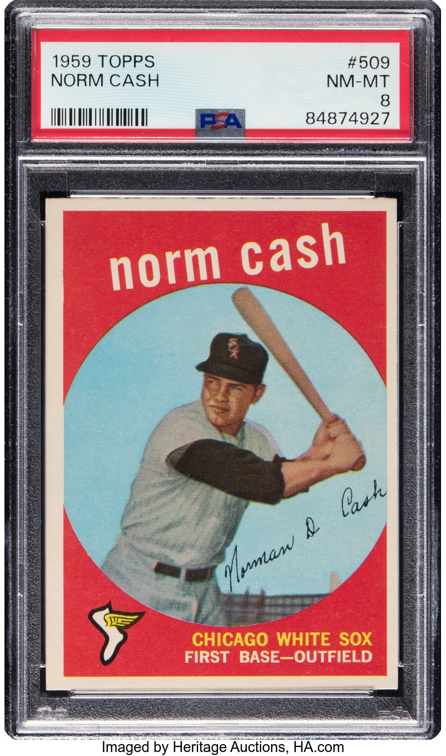 1959 Topps Norm Cash #509 PSA NM-MT 8