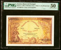 Azores Banco de Portugal 10 Mil Reis Ouro 30.1.1905 Pick 11 PMG About Uncirculated 50