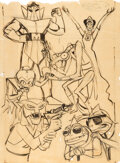 Steve Rude - Space Ghost Villains Original Art (1987) Comic Art