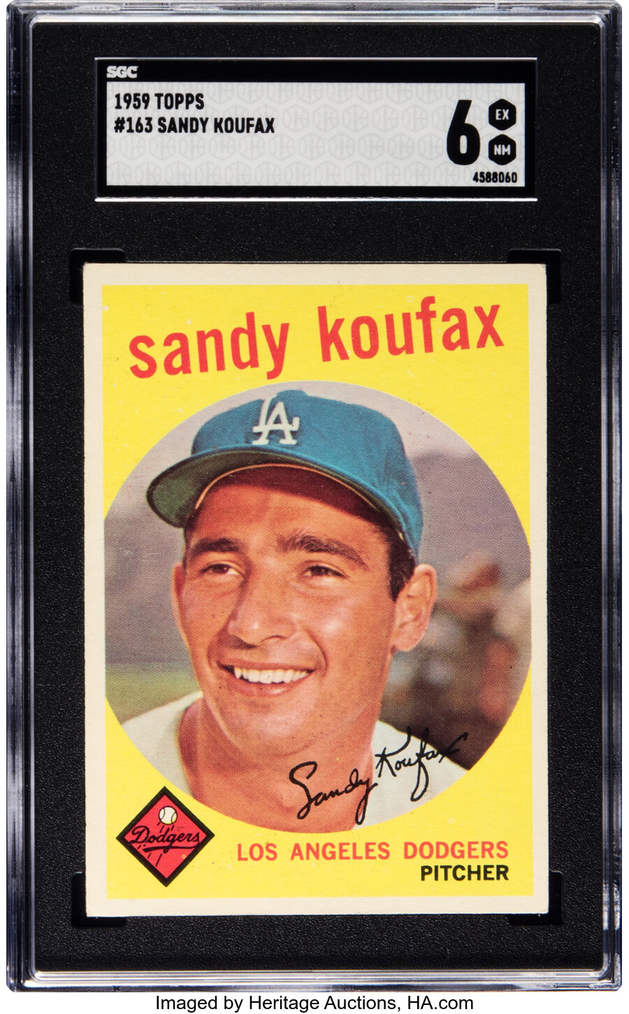 1959 Topps Sandy Koufax #163 SGC EX/NM 6