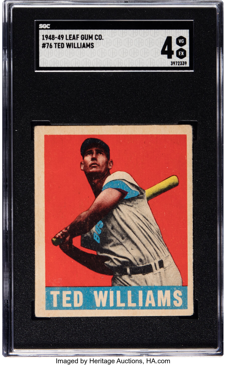 1948 Leaf Ted Williams #76 SGC VG/EX 4