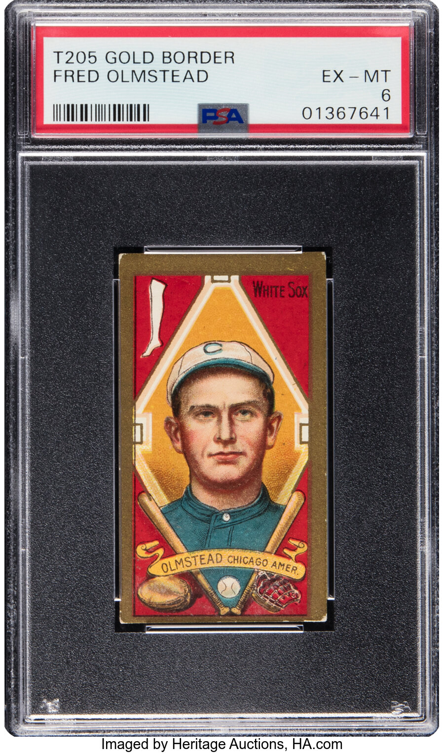 1911 T205 Sovereign Fred Olmstead PSA EX/MT 6