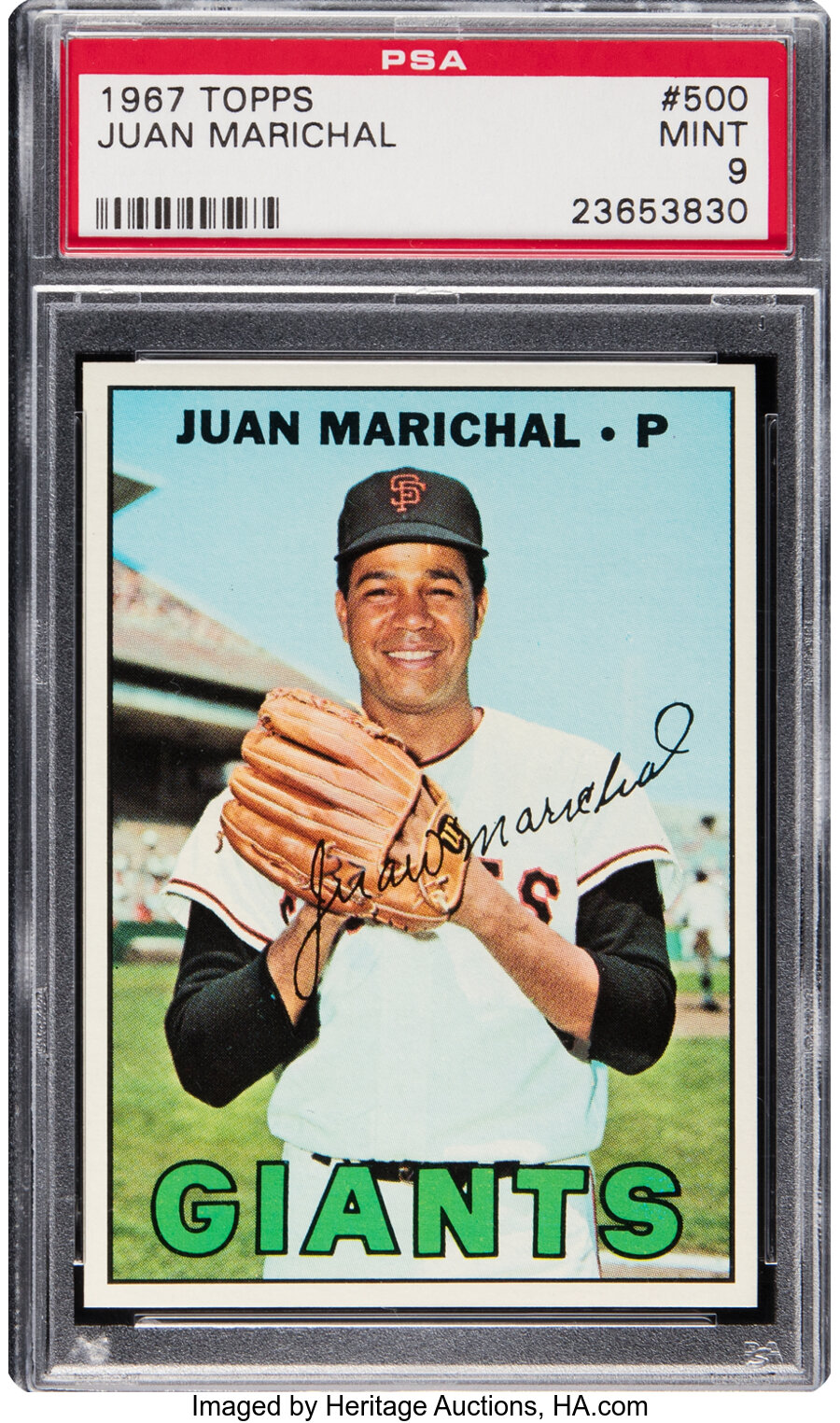 1967 Topps Juan Marichal #500 PSA Mint 9