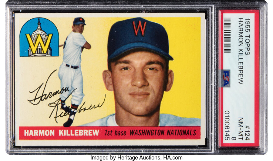 1955 Topps Harmon Killebrew #124 PSA NM-MT 8