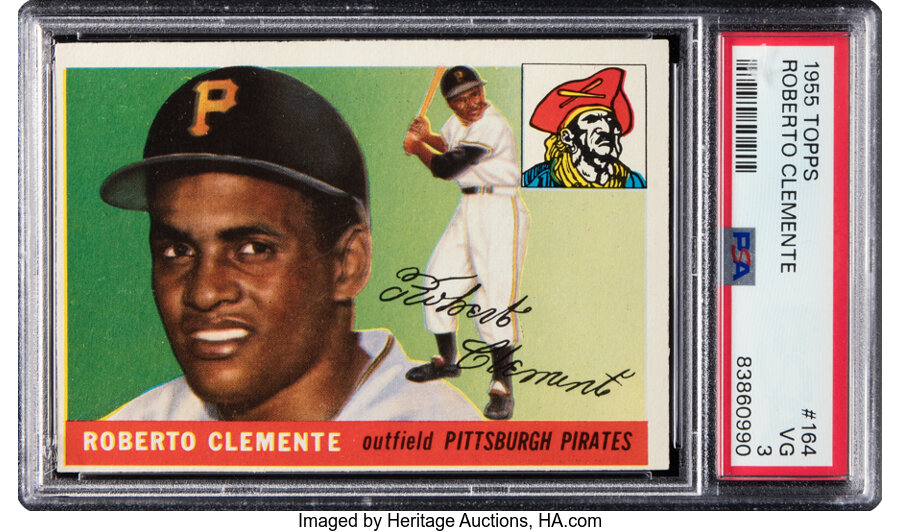 1955 Topps Roberto Clemente Rookie #164 PSA VG 3