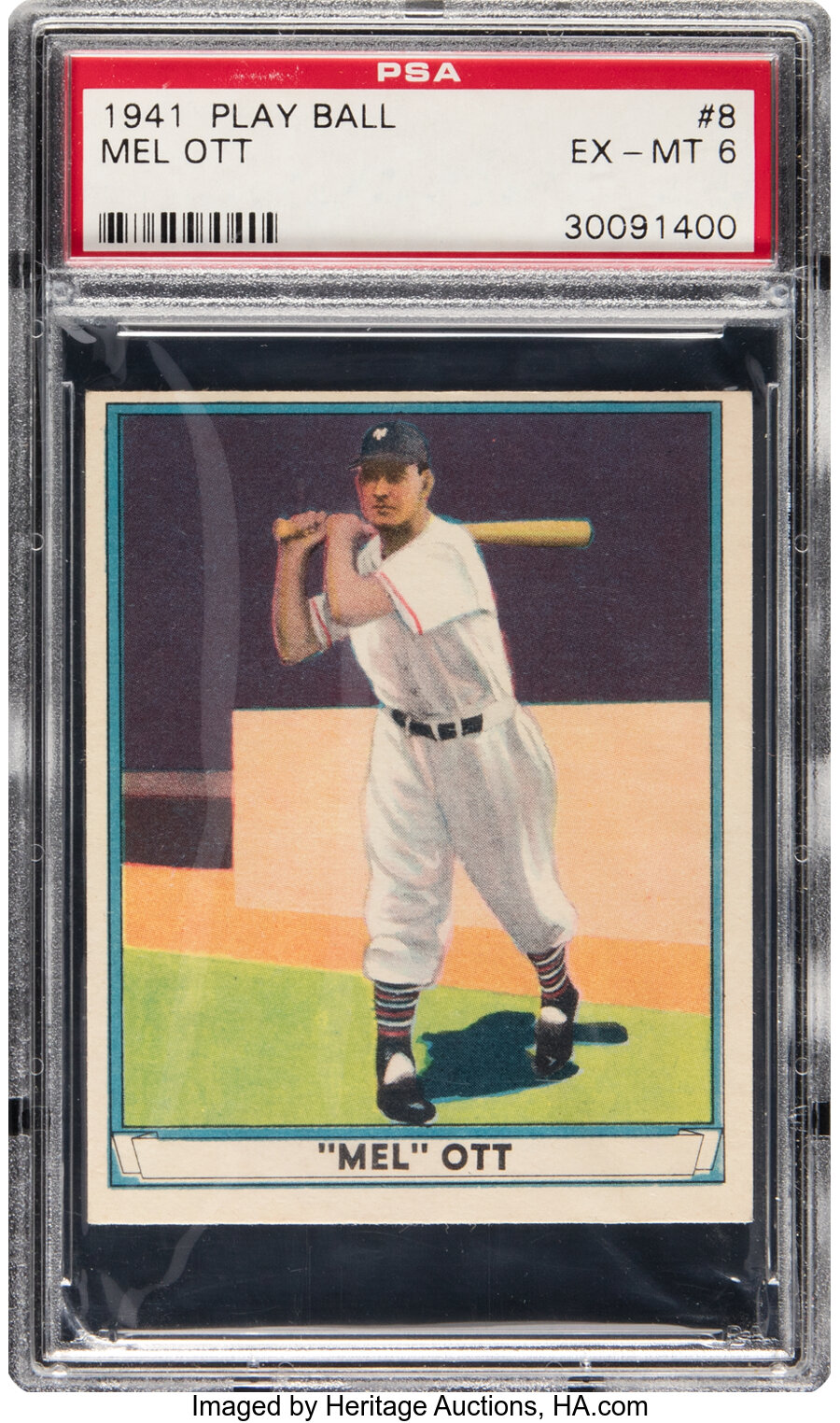 1941 Play Ball Mel Ott #8 PSA EX-MT 6